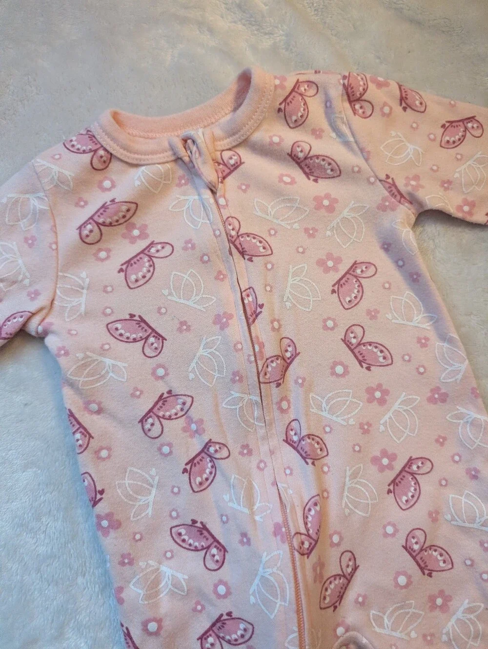 ✨ Little & Loved Butterfly Floral Footed Pajamas Sleeper 3-6M ✨